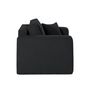 Voir la diapositive 2 : BEST MOBILIER Topaze - fauteuil - en velours texturé