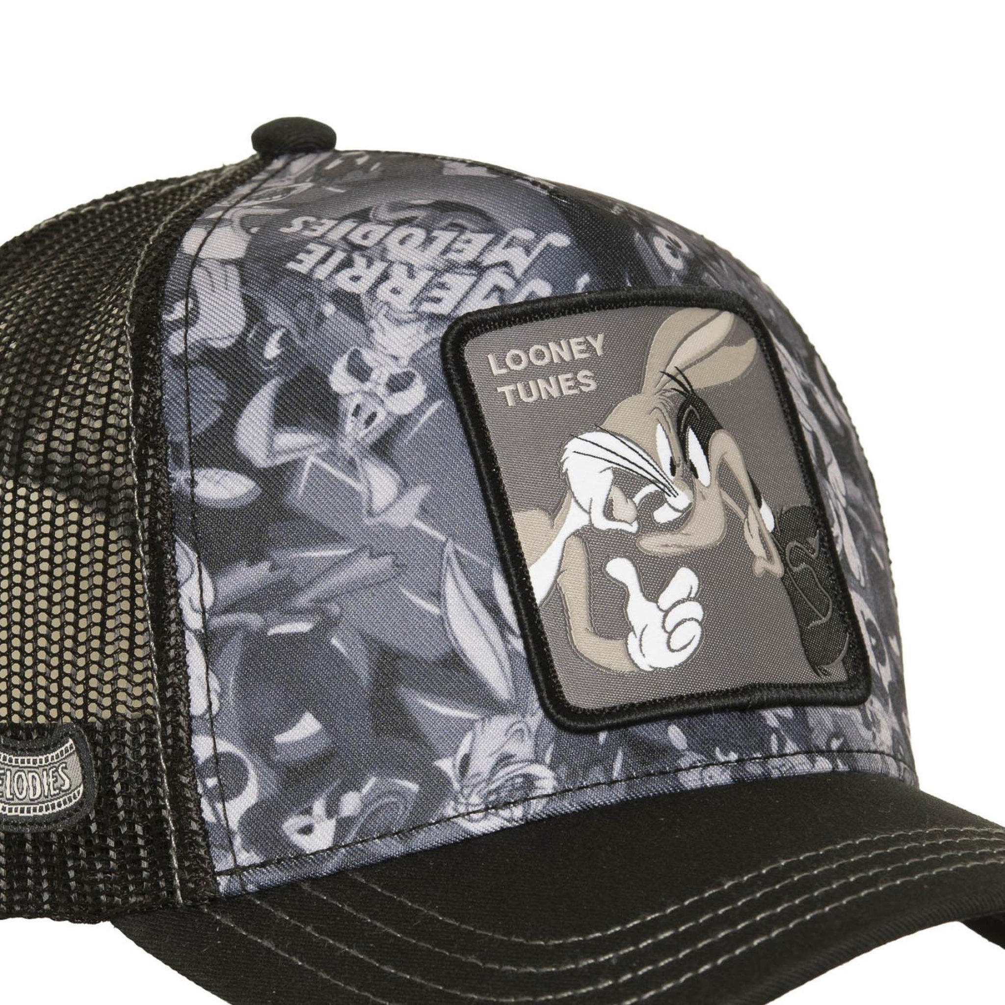 Voir la diapositive 3 : CAPSLAB Casquette trucker avec filet et patch looney tunes duo