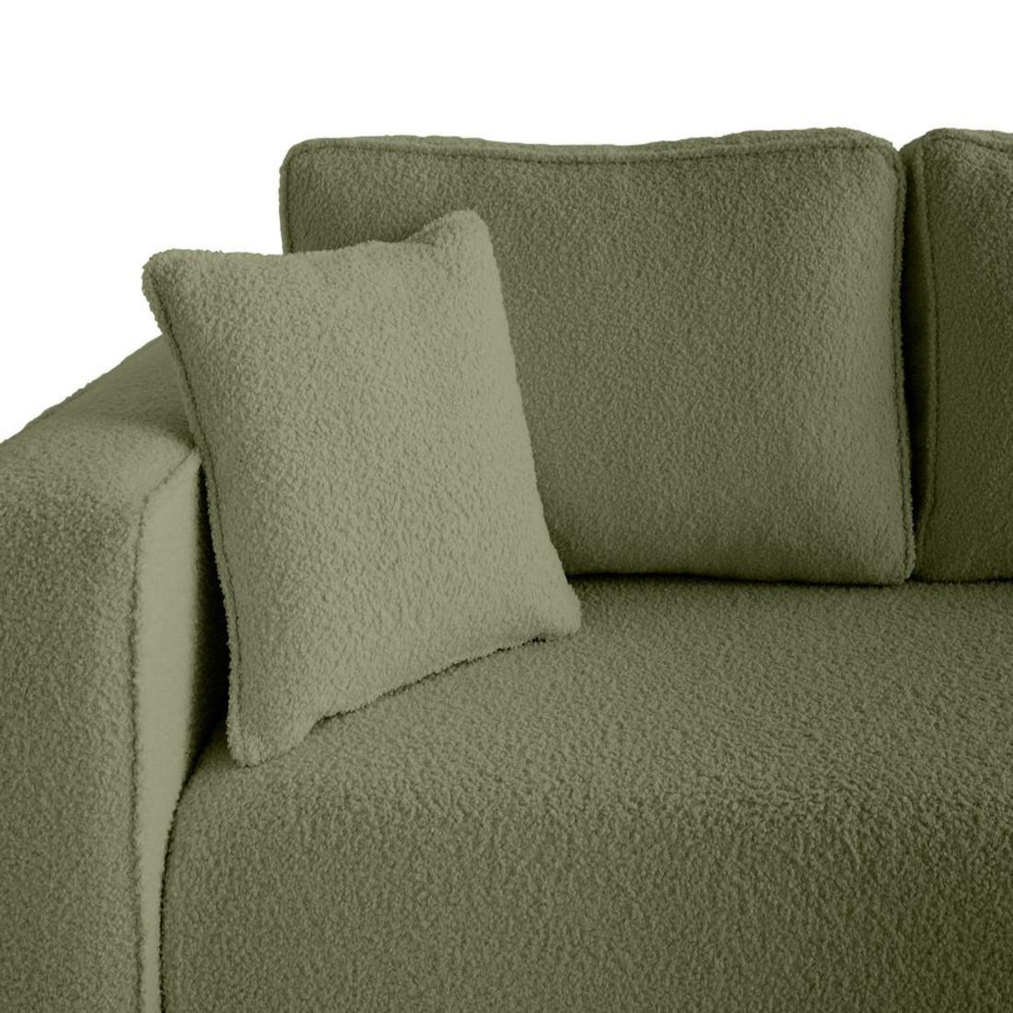 Voir la diapositive 6 : BEST MOBILIER Topaze - canapé d'angle déhoussable réversible 4 places en tissu bouclette