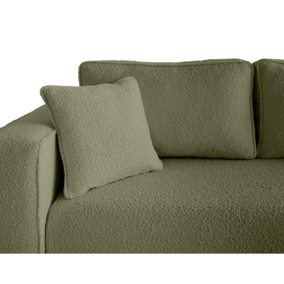 BEST MOBILIER Topaze - canapé d'angle déhoussable réversible 4 places en tissu bouclette