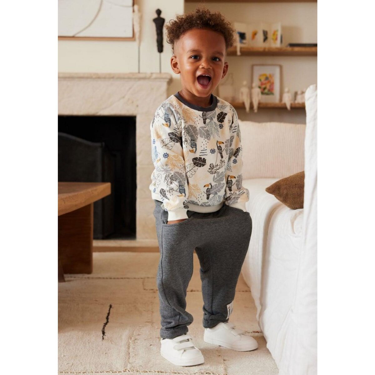 Petit Béguin Ensemble en molleton sweat et pantalon bébé garçon Touctouc  pas cher 