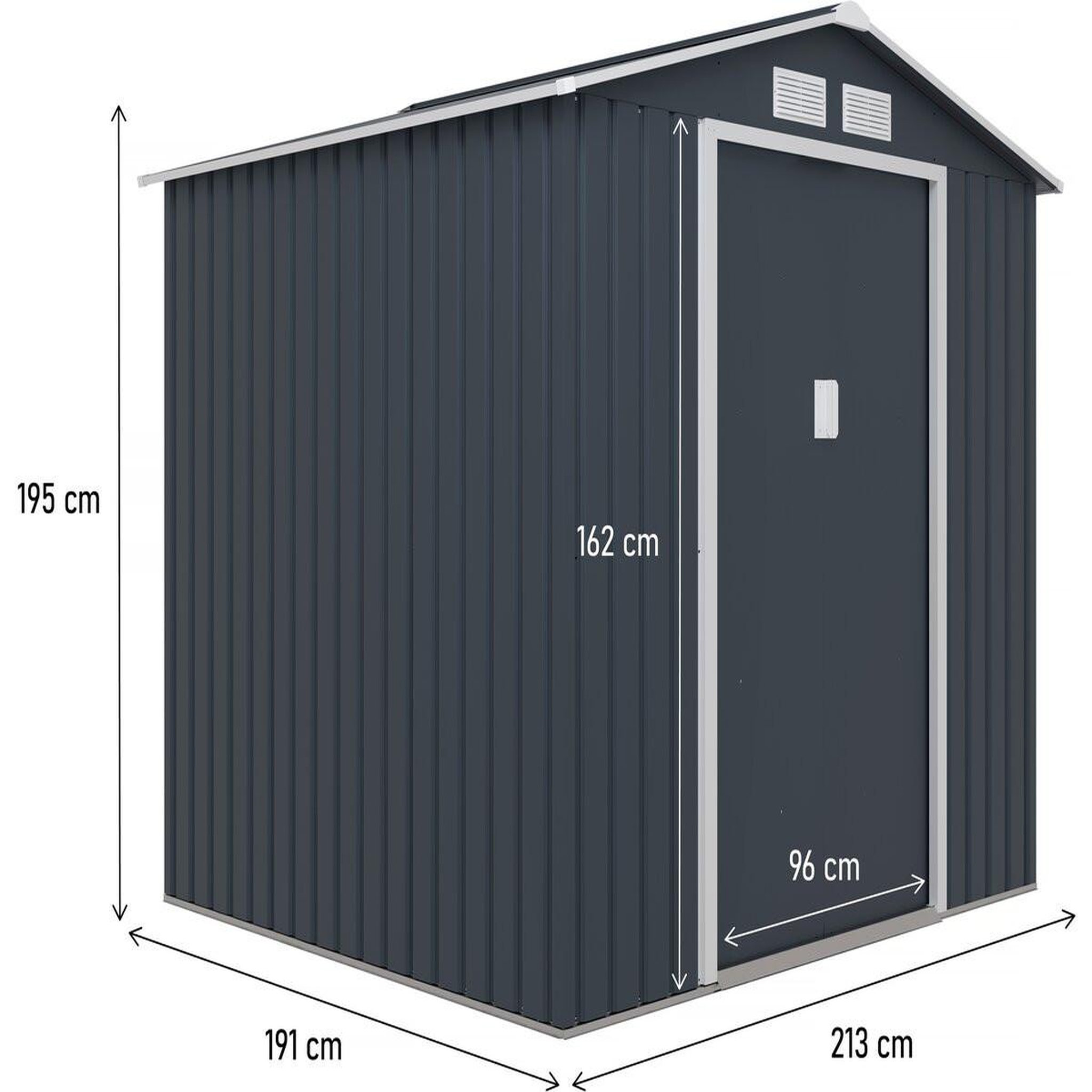 Voir la diapositive 3 : Habitat et Jardin Abri de jardin métal  vegas  - 4,07 m² - gris