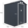 Voir la diapositive 3 : Habitat et Jardin Abri de jardin métal  Vegas  - 4,07 m² - Gris