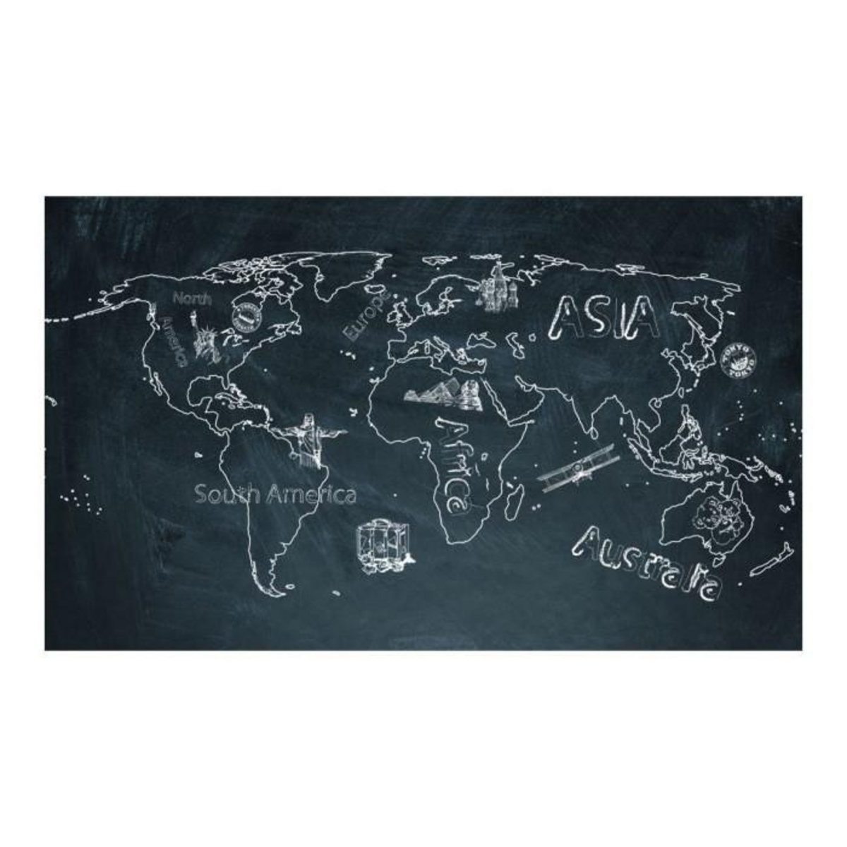 Paris Prix Papier Peint  Small Travel. Large Travel en Anglais II  450x270cm