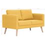 Voir la diapositive 6 : VIDAXL Canape a 2 places tissu jaune