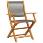 Voir la diapositive 3 : VIDAXL Chaises pliables de jardin 4 pcs gris bois d'acacia massif