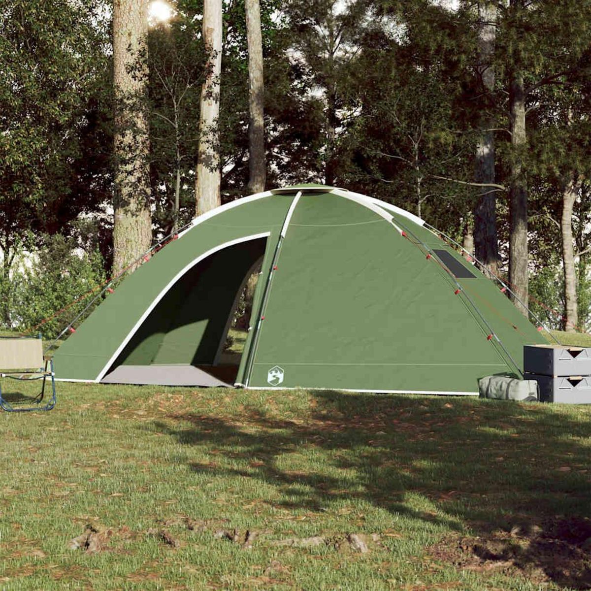 VIDAXL Tente de camping 8 personnes vert impermeable