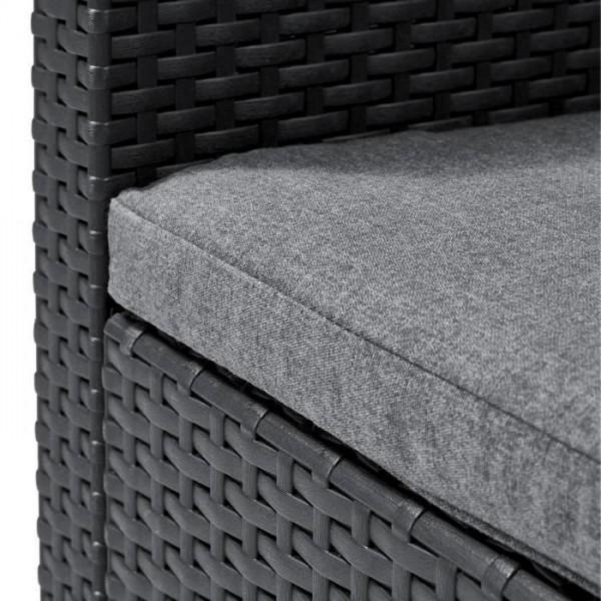 ALLIBERT by KETER Fauteuil de jardin avec coussin - en résine - Allibert by KETER - SanRemo - Gris graphite