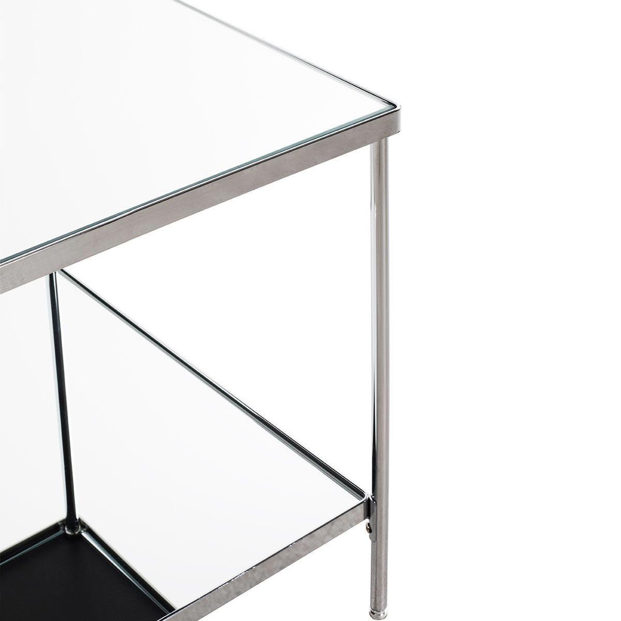 Voir la diapositive 3 : Paris Prix Table d'appoint carrée  palace  46cm chrome