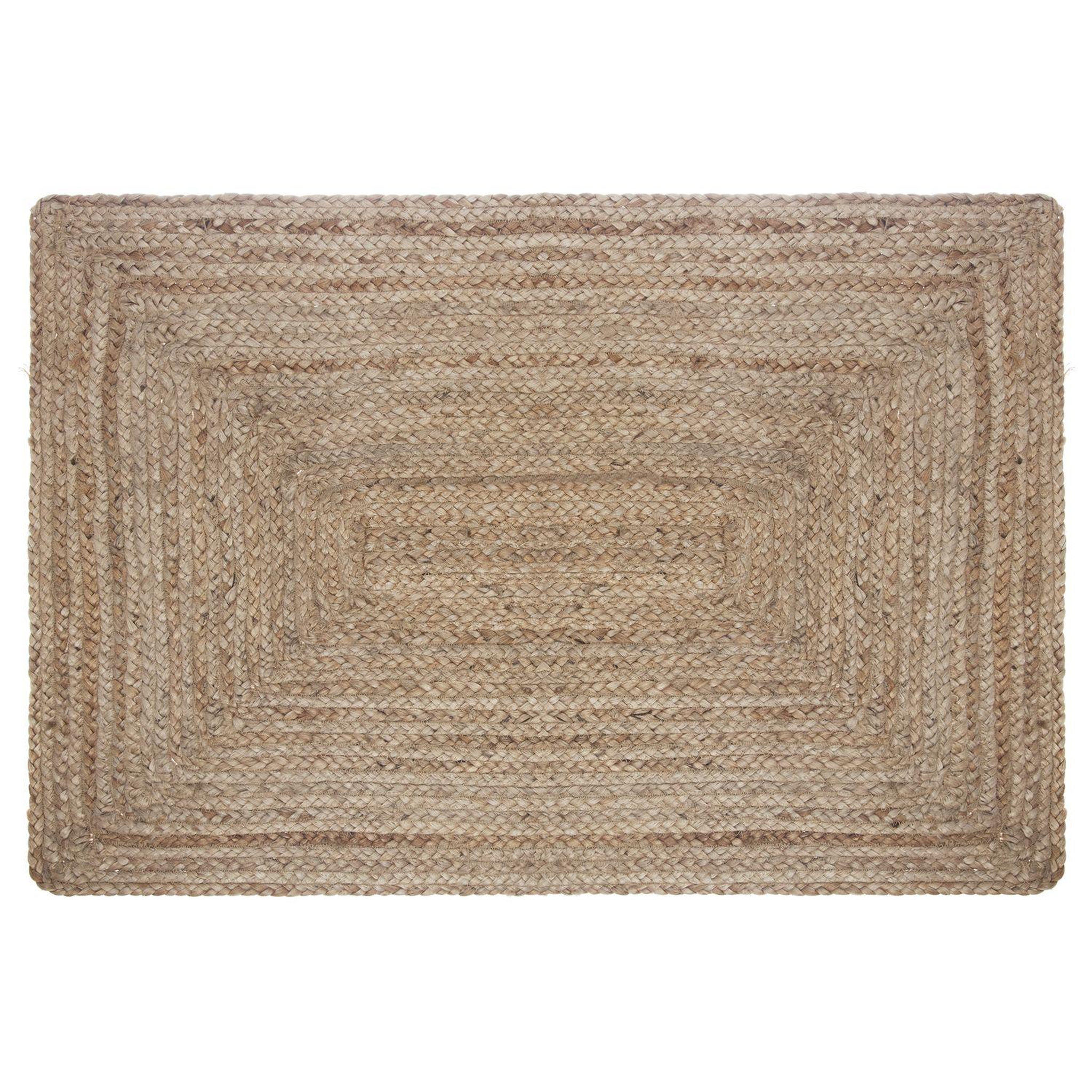 ATMOSPHERA Tapis rectangulaire en jute scandi - l. 60 x l. 90 cm - marron