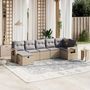Voir la diapositive 1 : VIDAXL Salon de jardin avec coussins 7pcs melange beige resine tressee