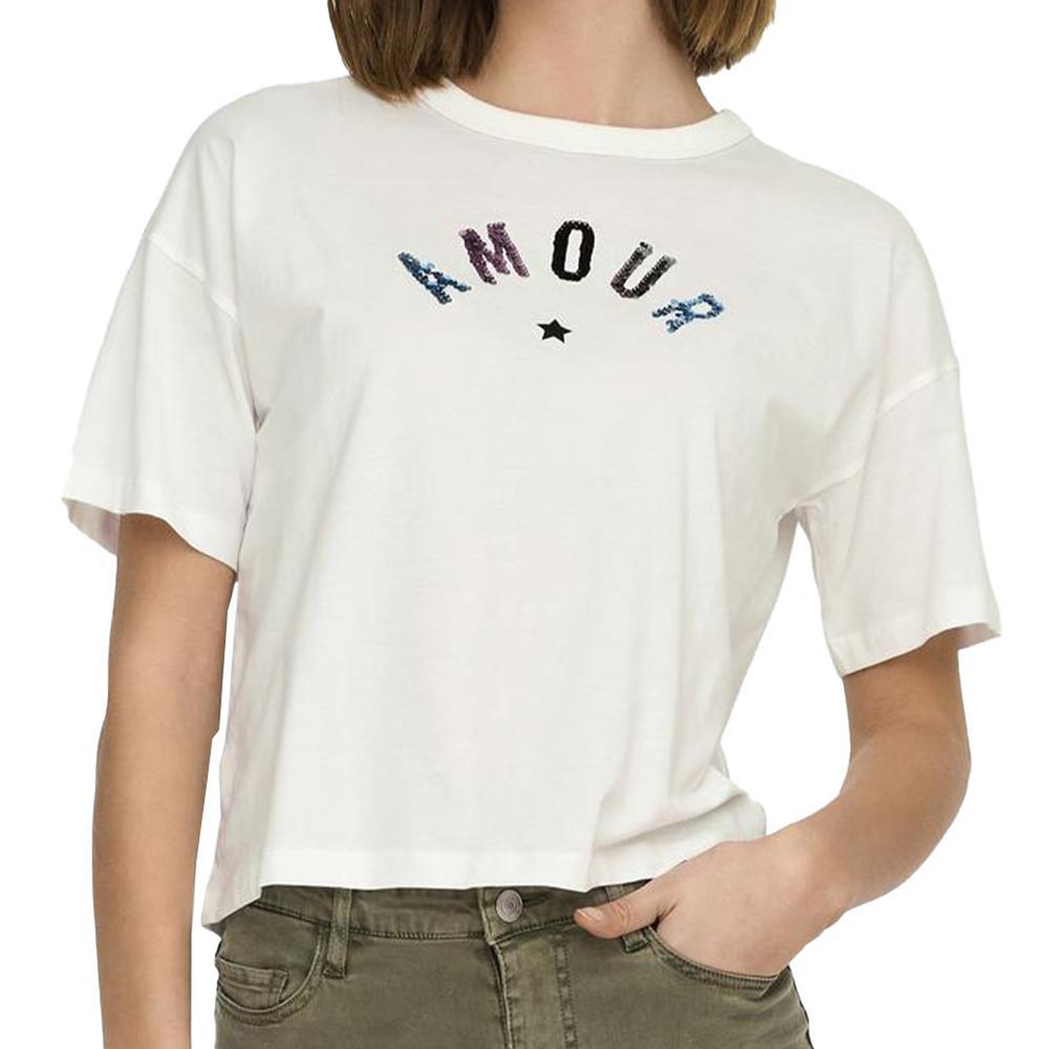 JACQUELINE DE YONG T shirt  Femme JDY Stay. Coloris disponibles : Beige