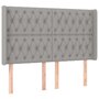 Voir la diapositive 2 : VIDAXL Tete de lit avec oreilles Gris clair 163x16x118/128 cm Tissu