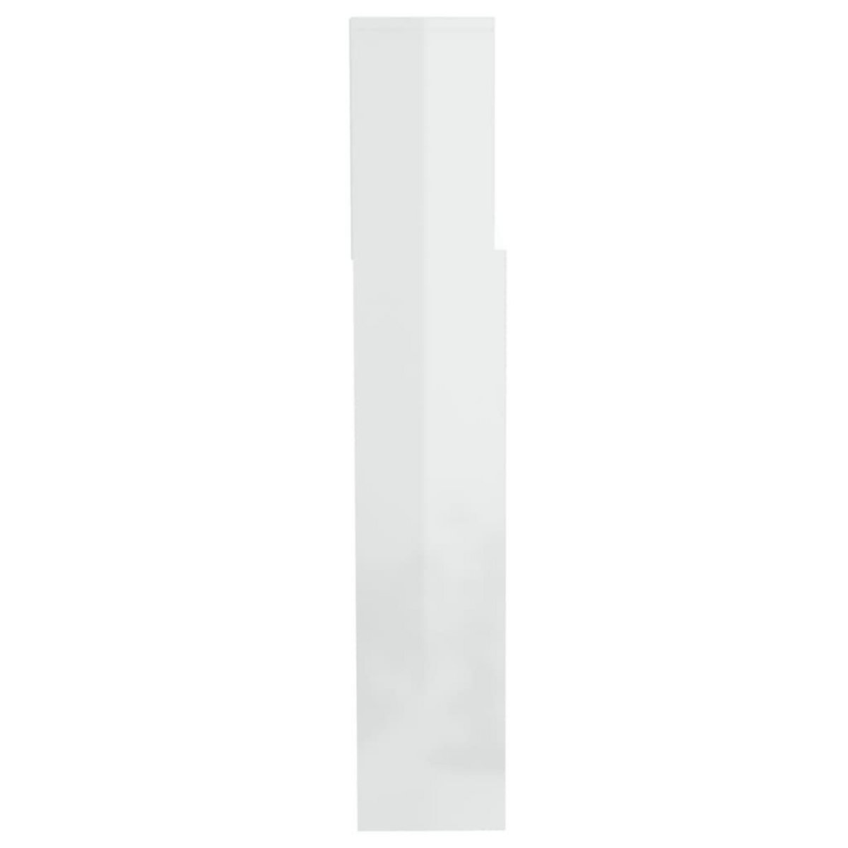 VIDAXL Armoire de tete de lit Blanc brillant 200x19x103,5 cm