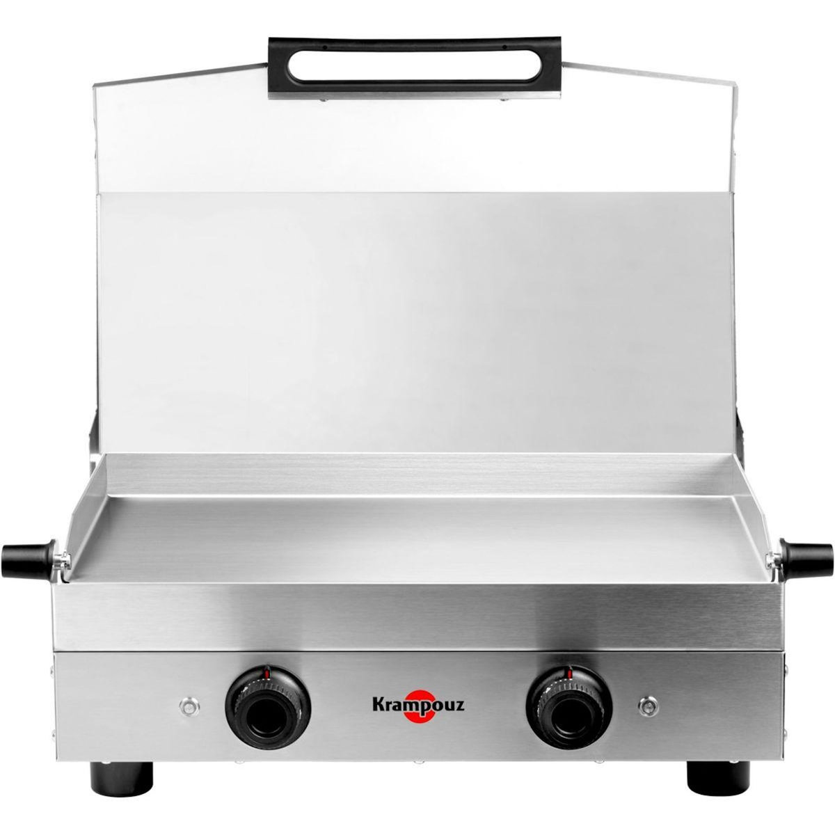 KRAMPOUZ Plancha électrique PFSY2AA-KR inox 2 brûleurs à poser, 54x33 cm