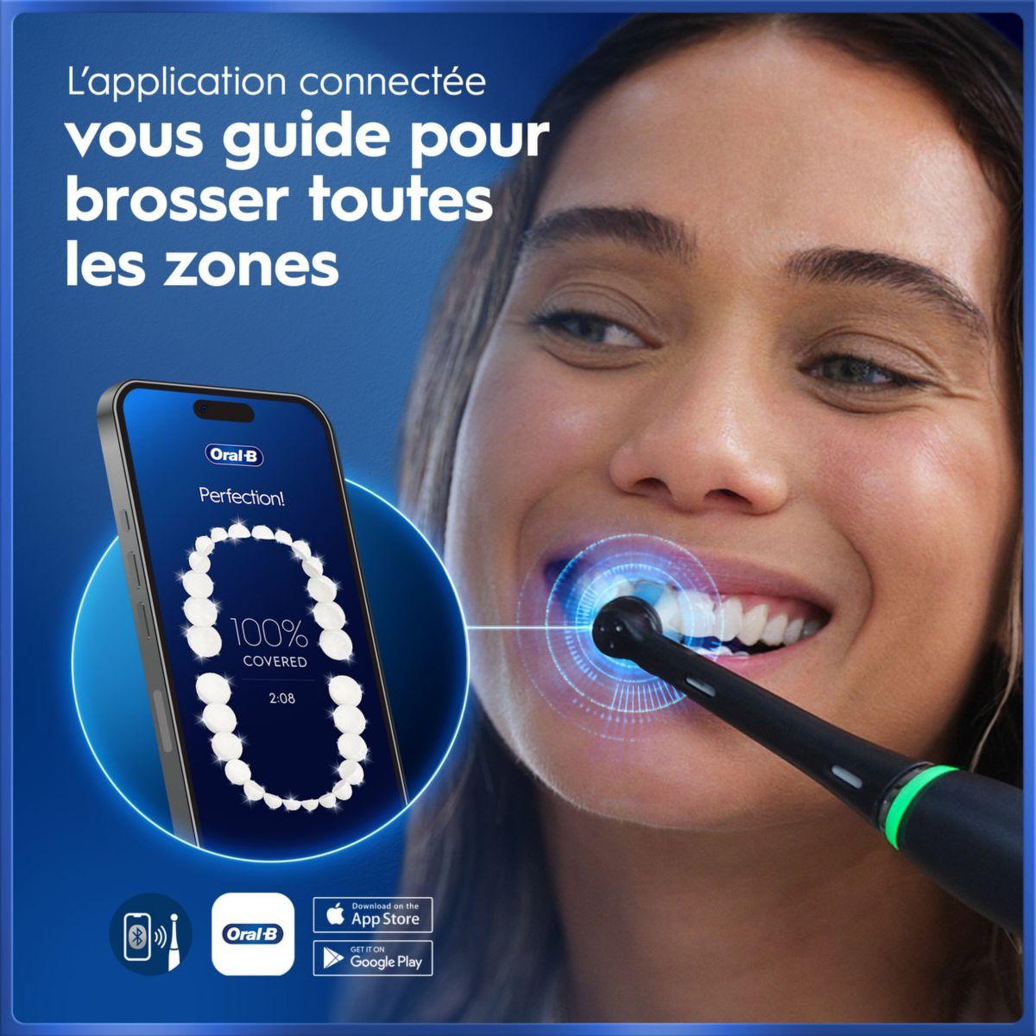 Voir la diapositive 3 : ORAL B Brosse à dents électrique io5 duo matt black/quite white