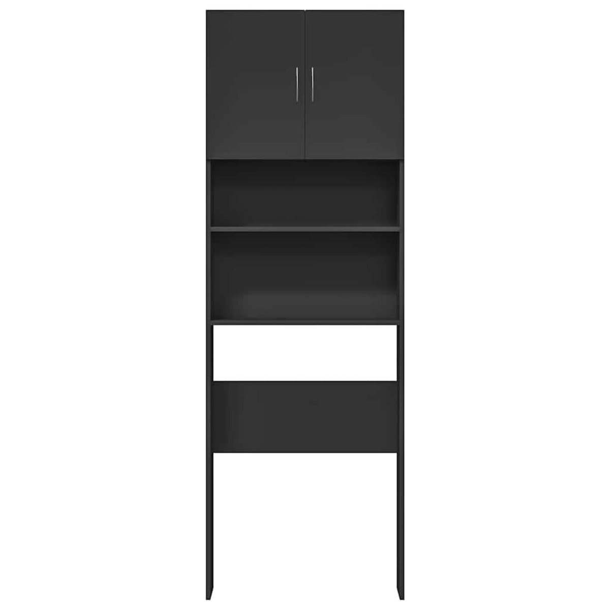 VIDAXL Meuble de machine a laver noir 64x24x190 cm bois d'ingenierie