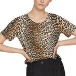 Vila T shirt   éopard Femme Vila Mooney. Coloris disponibles : Beige