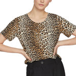 Vila T shirt   éopard Femme Vila Mooney. Coloris disponibles : Beige
