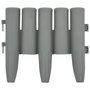 Voir la diapositive 3 : VIDAXL Bordures de pelouse 36 pcs Gris 10 m PP