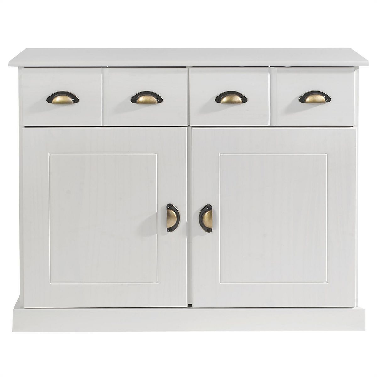 IDIMEX Buffet PARIS en pin massif, 2 portes et 2 tiroirs