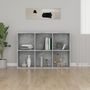 Voir la diapositive 4 : VIDAXL Bibliotheque/Buffet gris beton 66x30x98 cm bois d'ingenierie