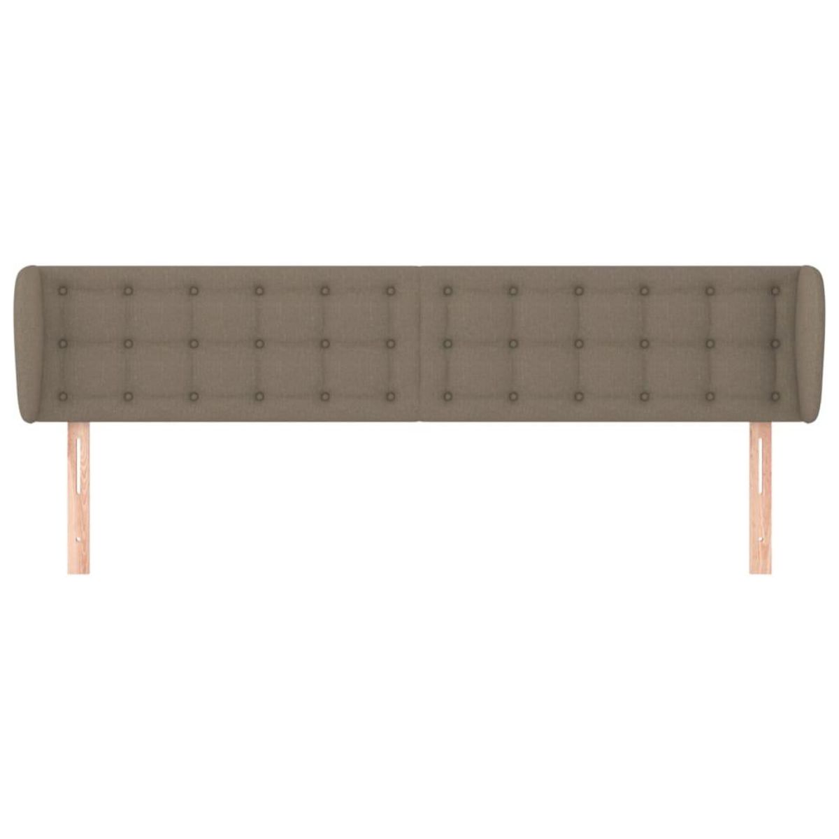 VIDAXL Tete de lit avec oreilles Taupe 163x23x78/88 cm Tissu