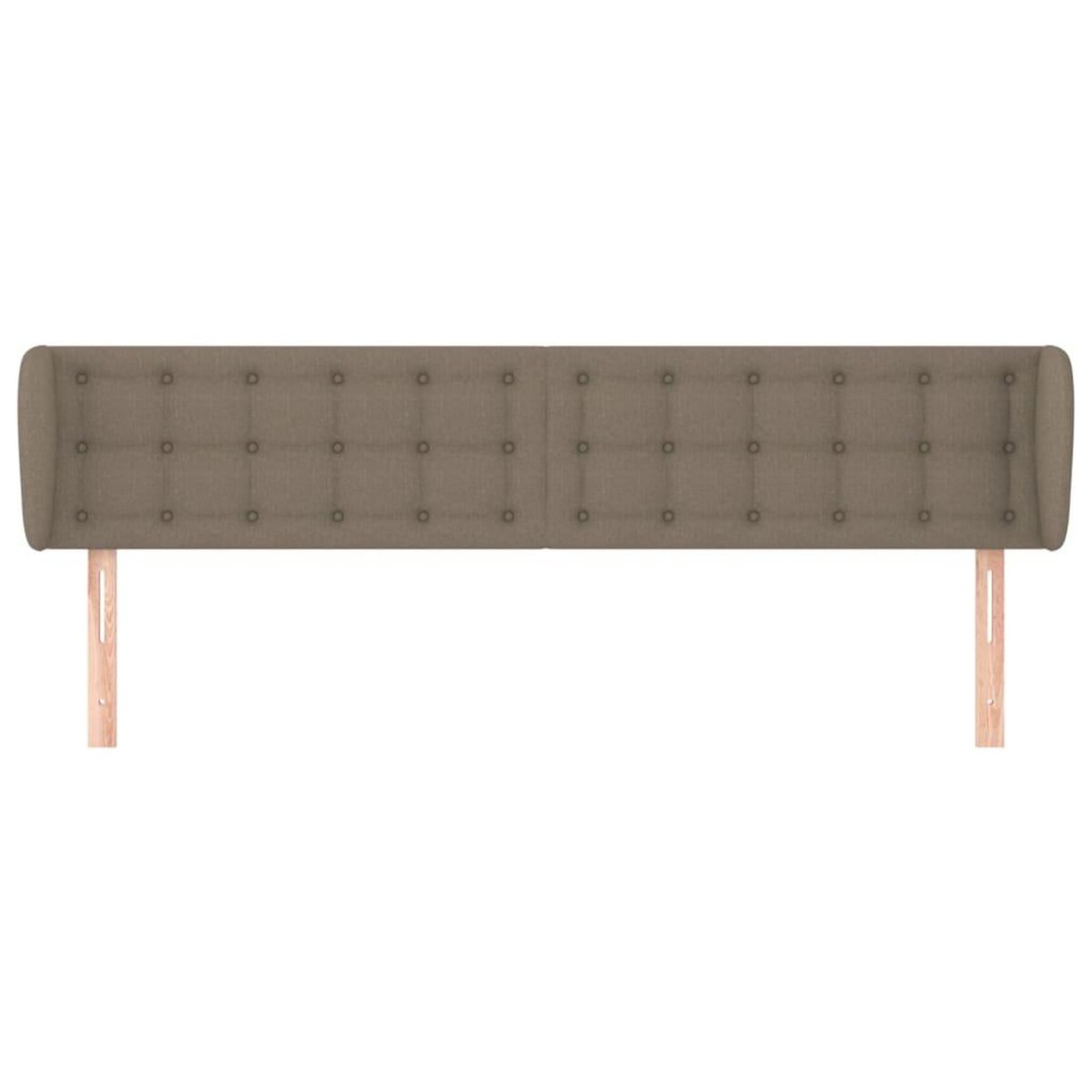 VIDAXL Tete de lit avec oreilles Taupe 163x23x78/88 cm Tissu