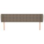 Voir la diapositive 3 : VIDAXL Tete de lit avec oreilles Taupe 163x23x78/88 cm Tissu