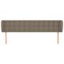 Voir la diapositive 3 : VIDAXL Tete de lit avec oreilles Taupe 163x23x78/88 cm Tissu