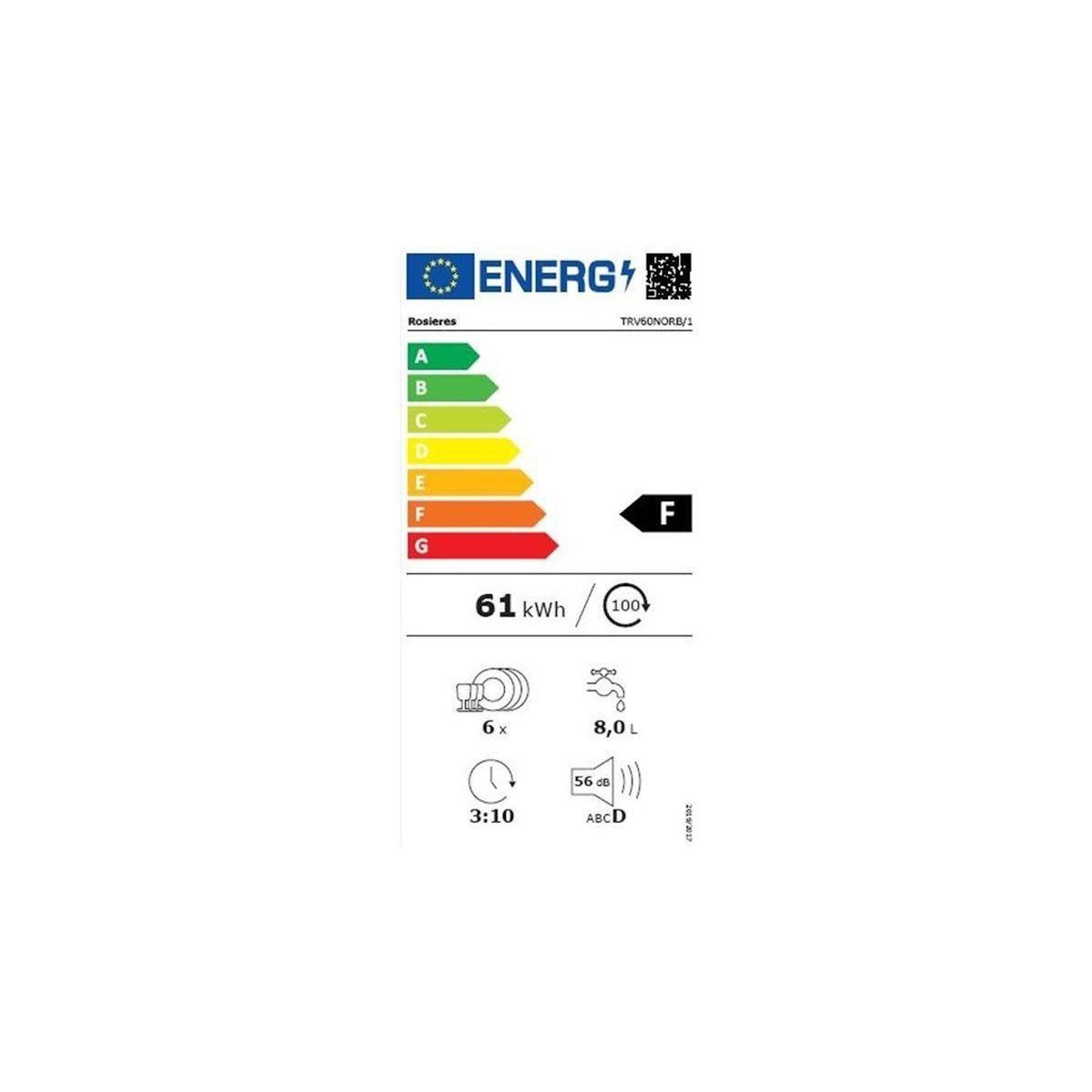 Rosieres Combiné four lave-vaisselle TRV60NORB/1 TRIO Vitro W