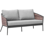 Proloisirs Set 3 pièces Muse en aluminium/wicker avec coussins - graphite