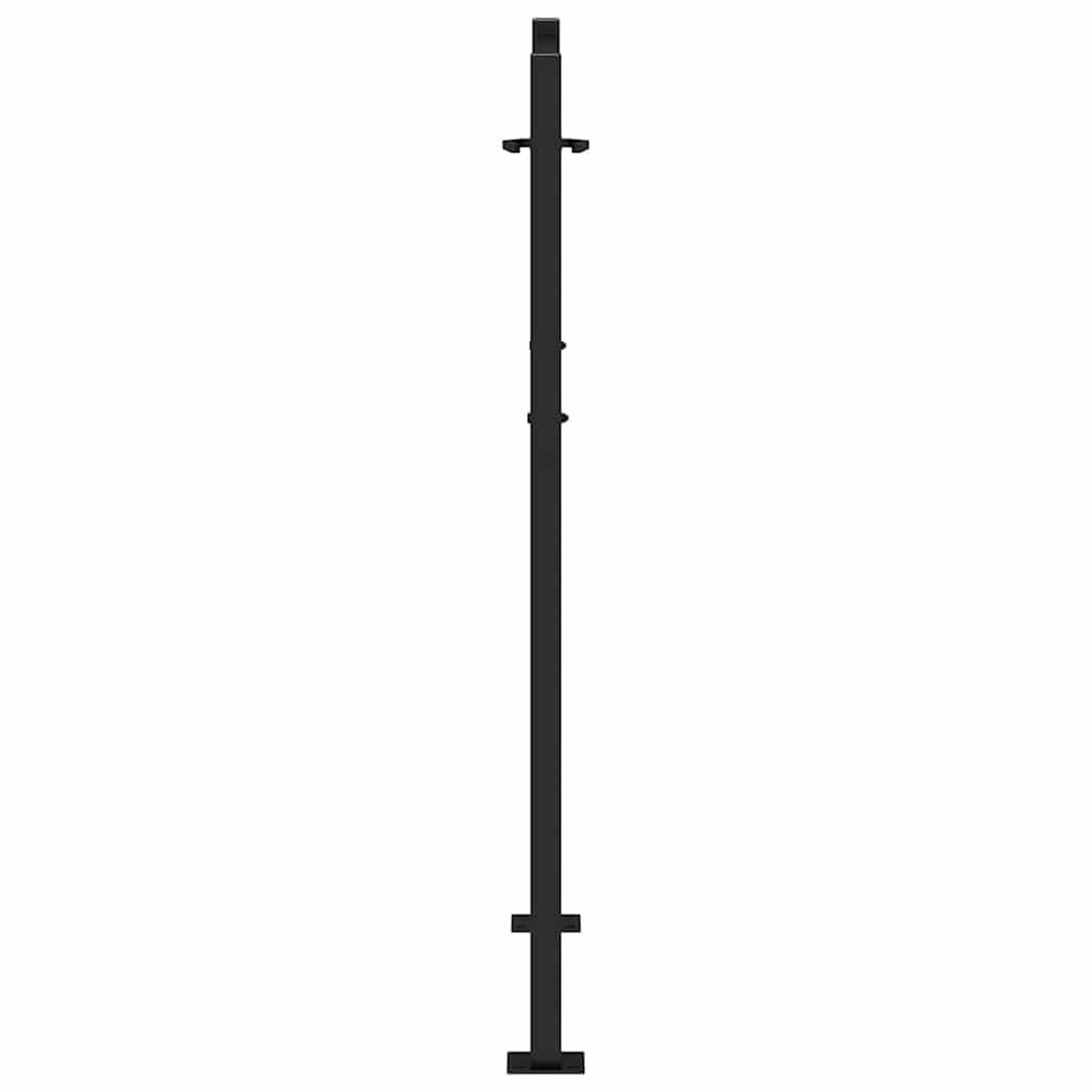 Voir la diapositive 5 : VIDAXL Portail de jardin noir 105x130 cm acier conception de traces