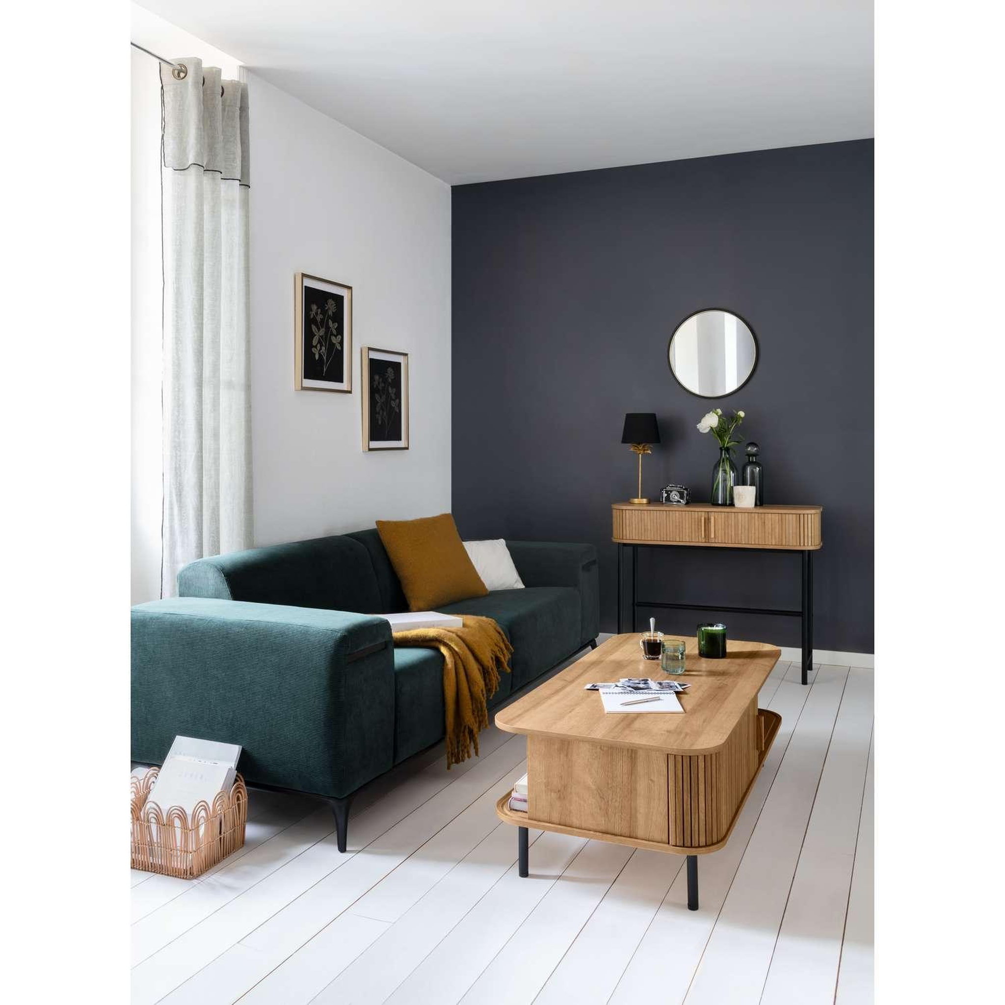 Voir la diapositive 6 : ATMOSPHERA Table basse 2 portes en bois colva - marron