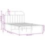 Voir la diapositive 6 : VIDAXL Cadre de lit metal sans matelas avec tete de lit noir 120x200cm