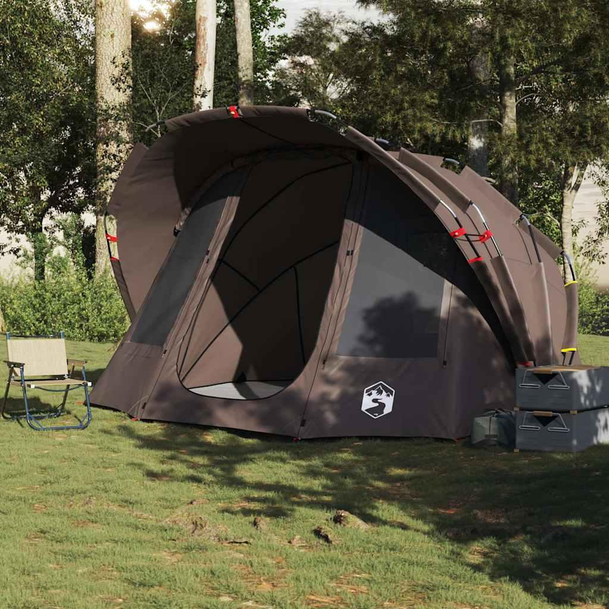 Voir la diapositive 3 : VIDAXL Tente de peche 5 personnes marron impermeable