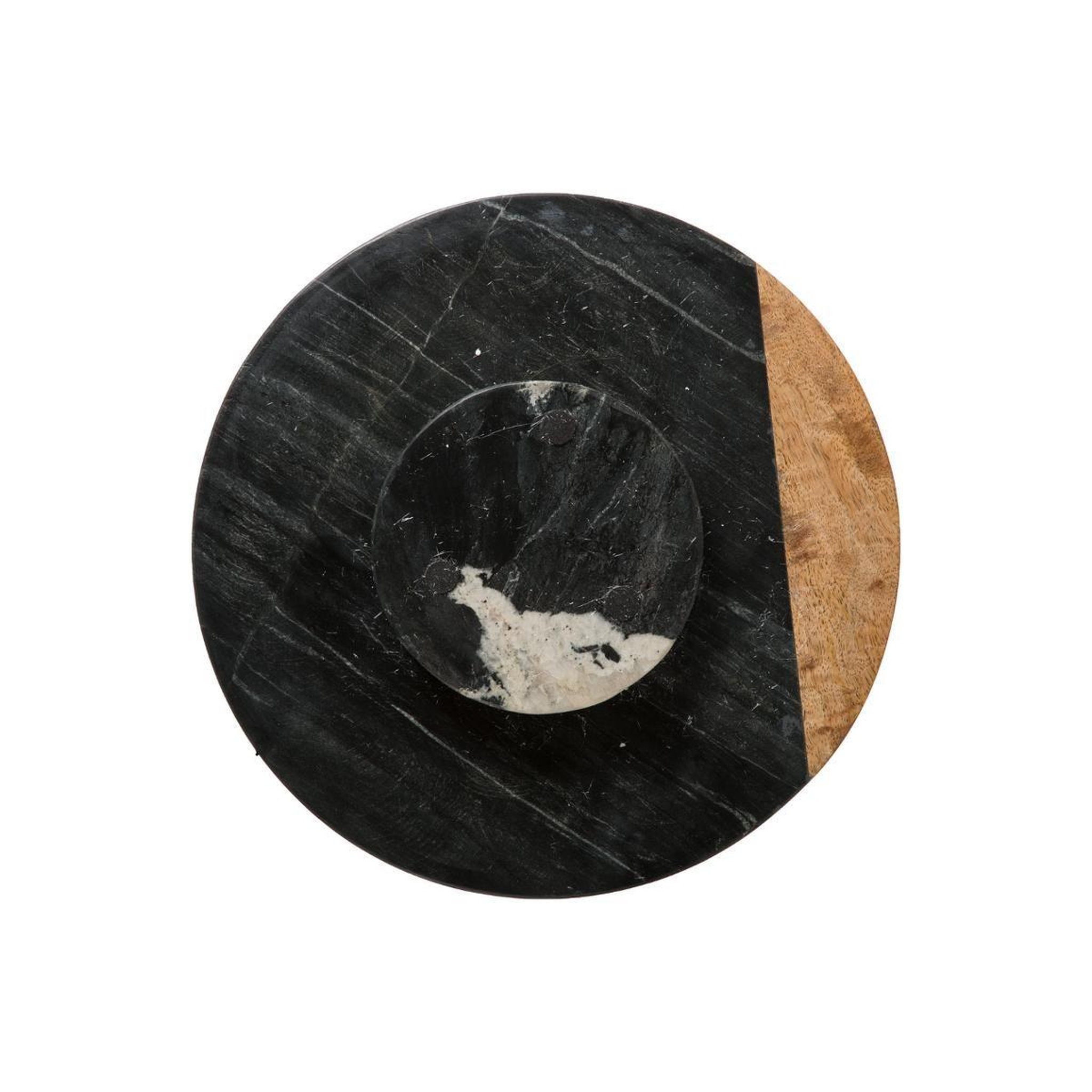 Voir la diapositive 3 : SECRET DE GOURMET Plateau tournant design  geom  30cm noir