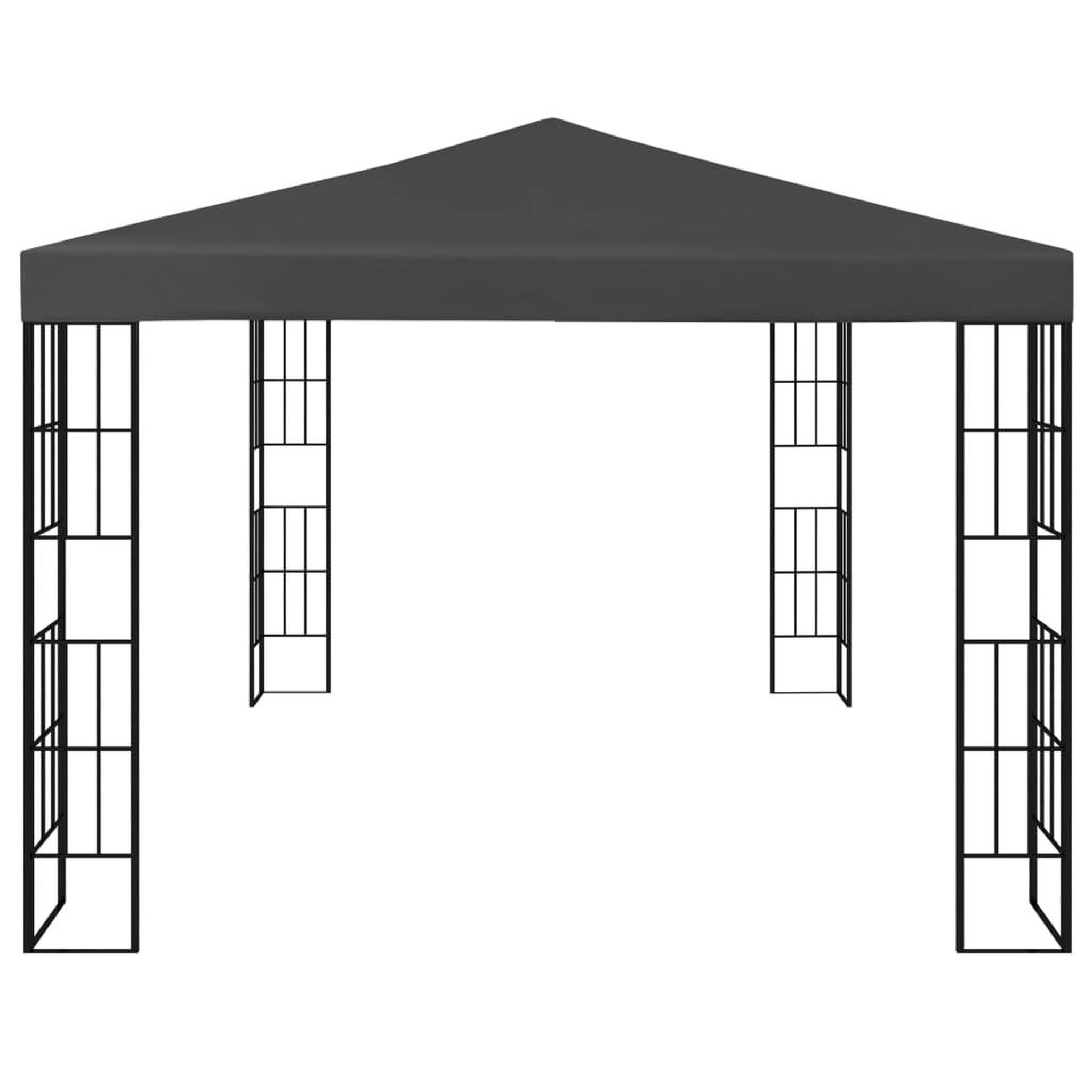Voir la diapositive 4 : VIDAXL Tonnelle avec guirlande lumineuse a led 3x4 m anthracite