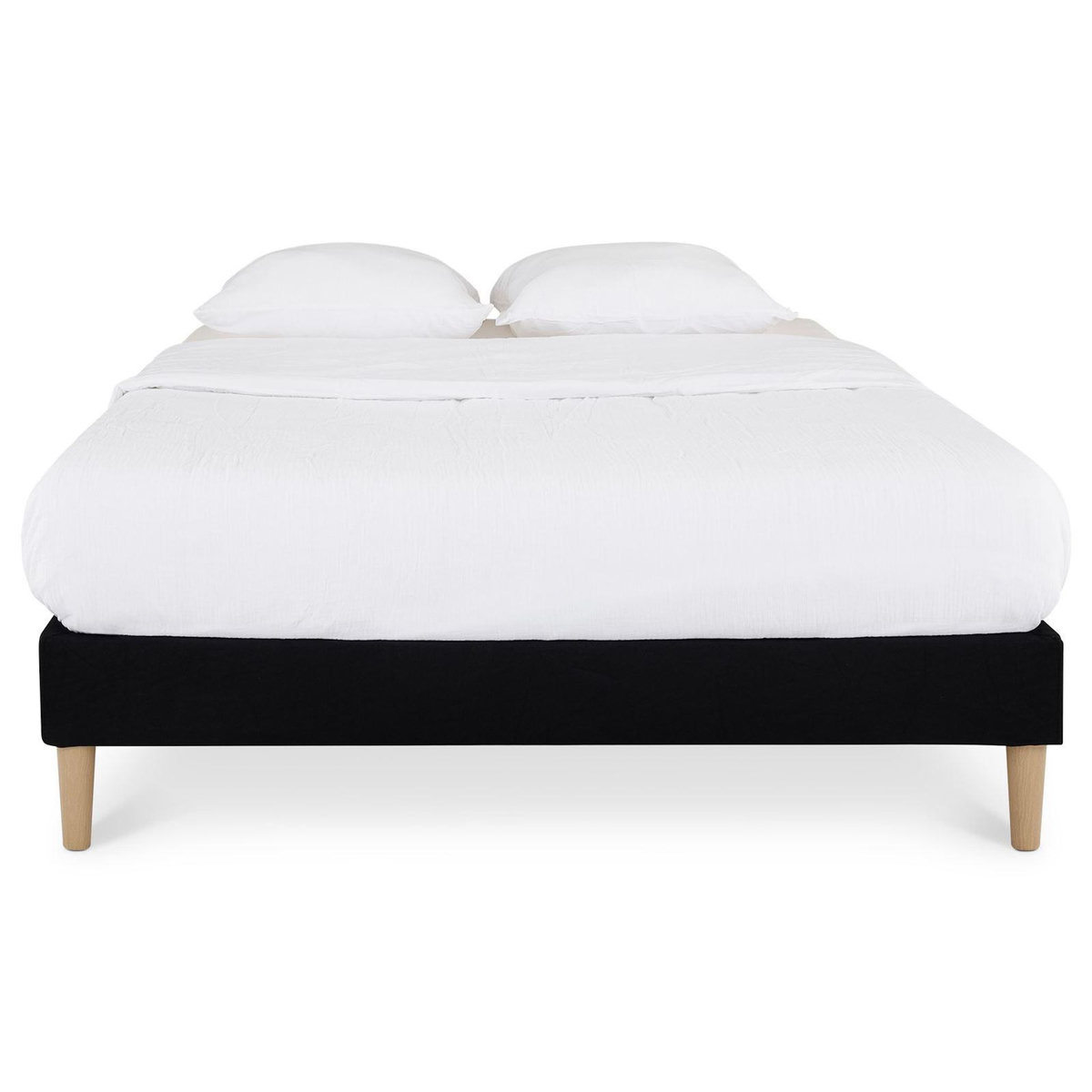 IDIMEX Sommier tapissier VANNES 120 x 190 cm revêtement tissu