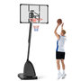 Voir la diapositive 1 : HOMCOM Panier de basket-ball sur pied avec base de lestage sur roulettes hauteur réglable 2,93-3,5 m acier PC noir