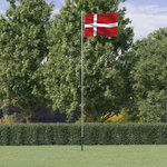 VIDAXL Drapeau du Danemark et mat 6,23 m Aluminium