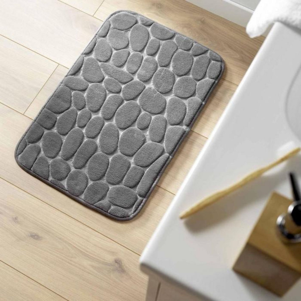 Paris Prix Tapis de Bain  Ricochet  50x80cm Anthracite