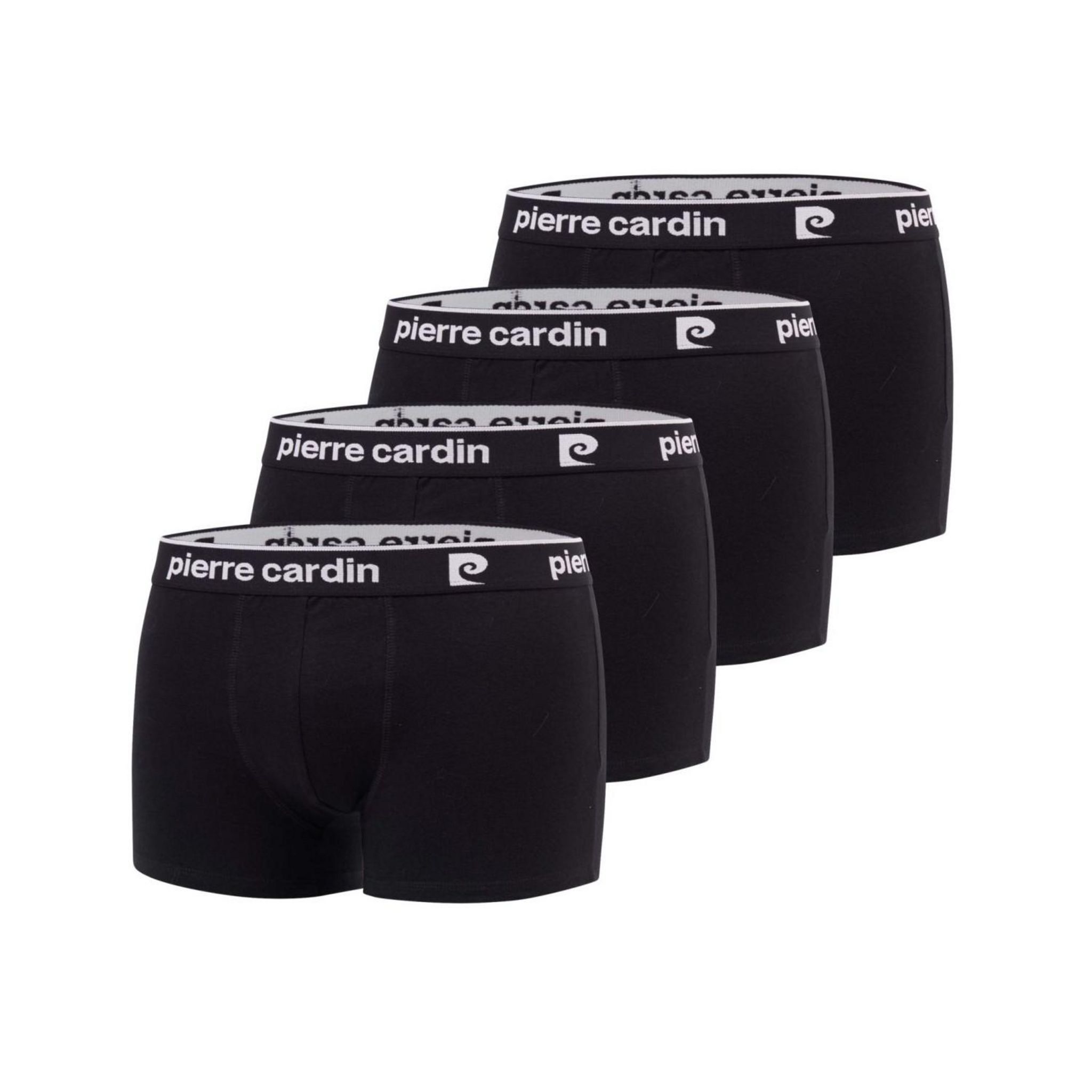 PIERRE CARDIN Lot de 4 boxers homme en coton Basic. Coloris disponibles : Noir