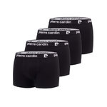 PIERRE CARDIN Lot de 4 boxers homme en coton Basic. Coloris disponibles : Noir