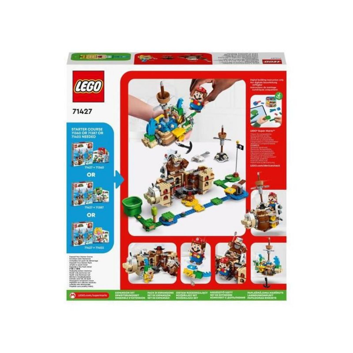 LEGO LEGO Super Mario 71427 Ensemble d'Extension Forteresses Volantes de Larry et Morton, Jouet avec Personnages