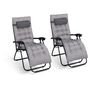 Voir la diapositive 3 : Inkazen Fauteuils de jardin Relax avec coussin gris anthracite  - Lot de 2