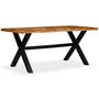 Voir la diapositive 2 : VIDAXL Table a manger Bois d'acacia massif et manguier 180x90x76 cm