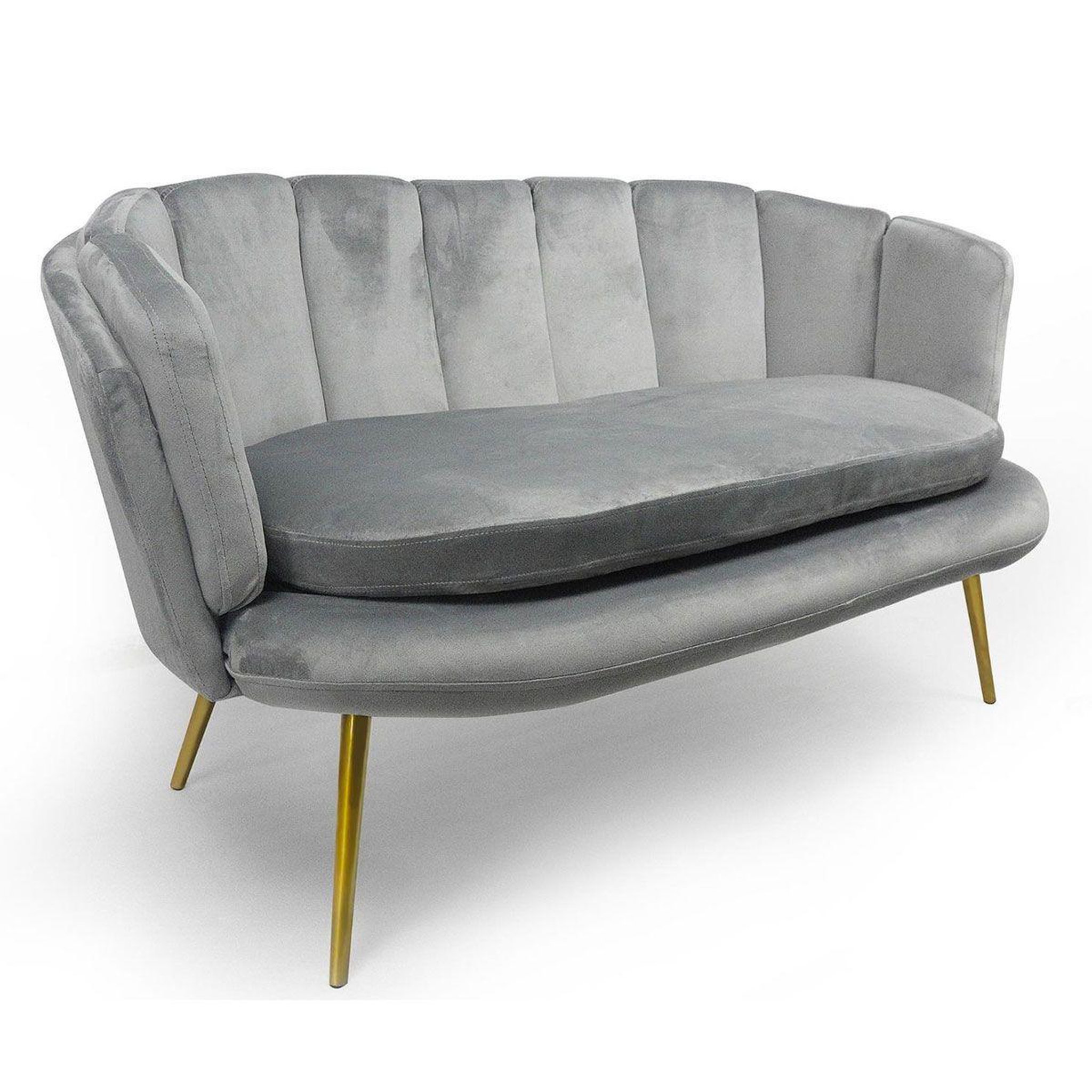 Voir la diapositive 1 : Paris Prix Canapé 2 places en velours  dabren  138cm argent