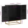Voir la diapositive 6 : VIDAXL Buffet Noir 55x34x75 cm Bois massif de manguier et fer