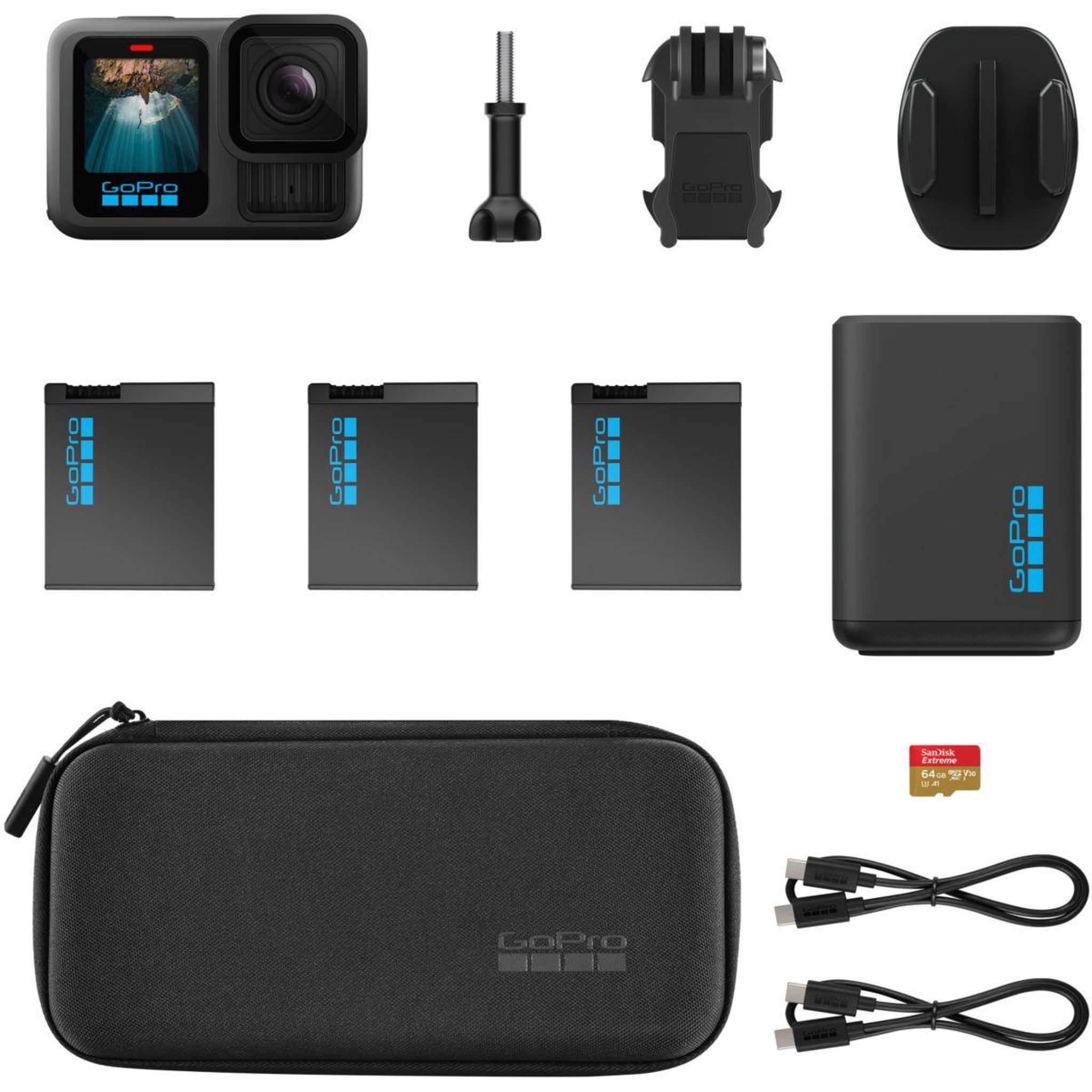 Voir la diapositive 2 : GOPRO Caméra sport HERO13 Black Extended Power Bundle